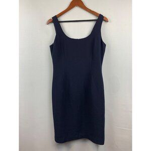 Jones New York Womens Navy Sleeveless Sheath Dress Size 14